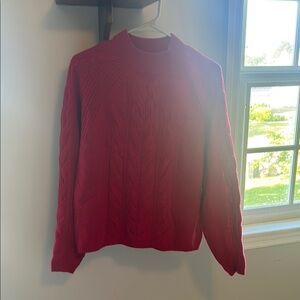 Classic Pink Cable Knit Sweater